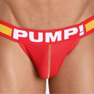 PUMP Men's Cruise Mesh Jock Underwear Size XXL RED/YELLOW